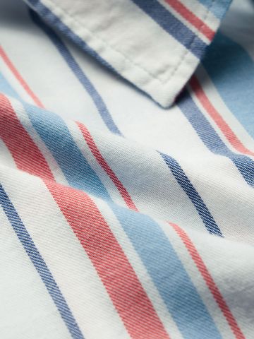 Buy Stripes: Blue, Red Relaxed Shirts Online C76
