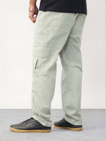 Buy Cargo Pants: Feather Grey Men Cargo Pants Online F56