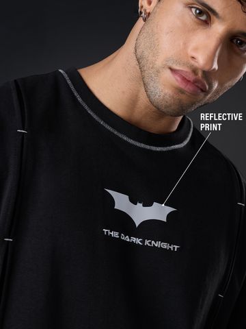 Buy Batman: Logo Oversized Full Sleeve T-Shirt Online OS23