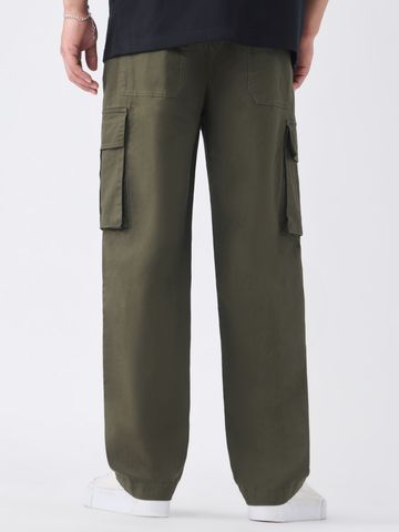 Buy Cargo Pants: Tranquil Green Men Cargo Pants Online F56