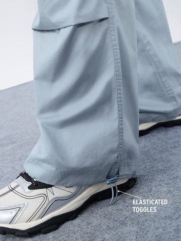 Buy Parachute Pants: Dusty Sky Blue For Men Online F56