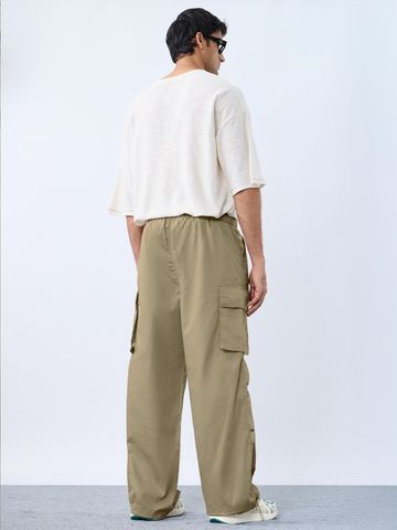 Buy Parachute Pants: Oatmilk For Men Online F56
