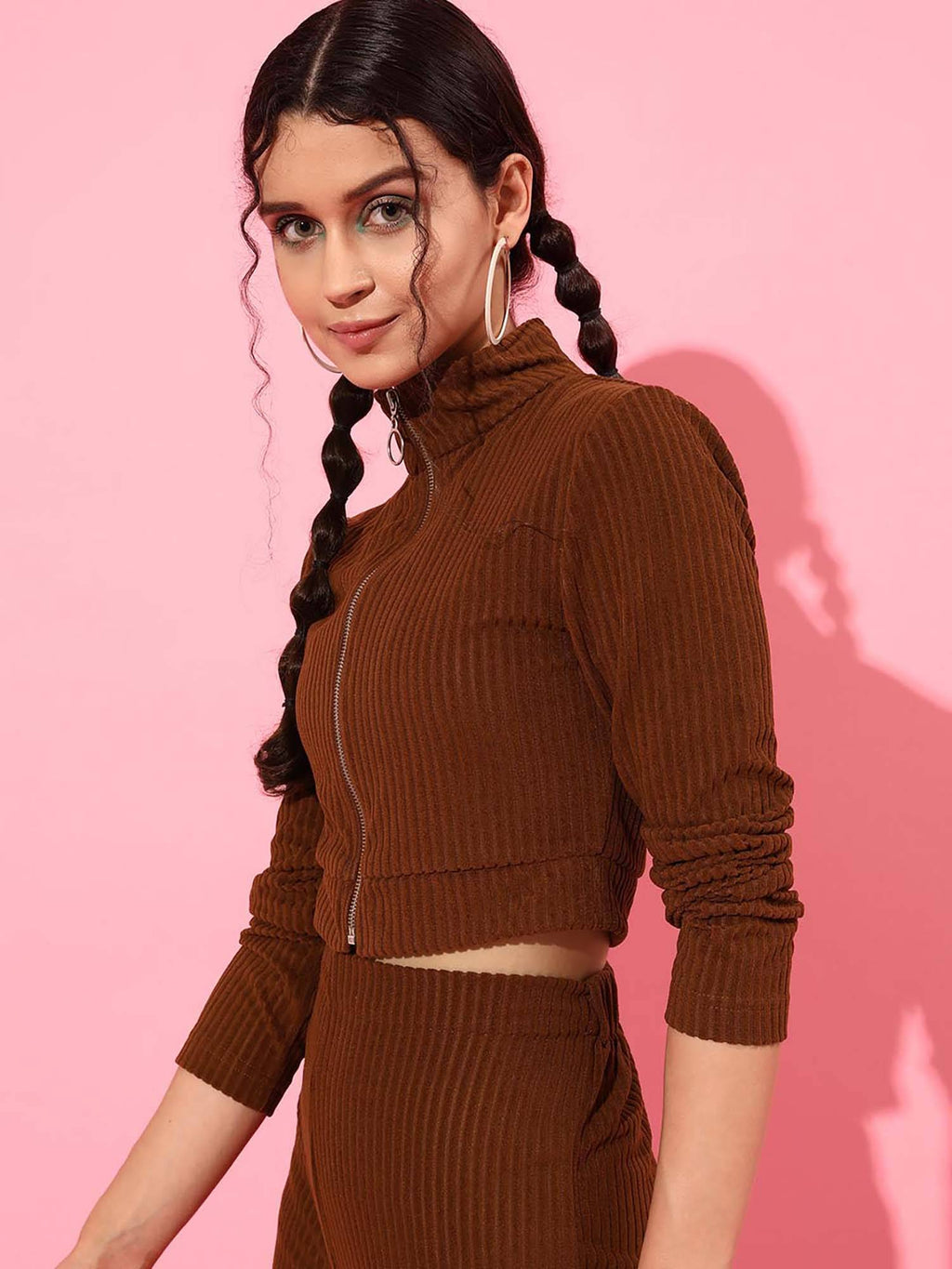Brown Drop Needle Jacket | JC78 - view 3