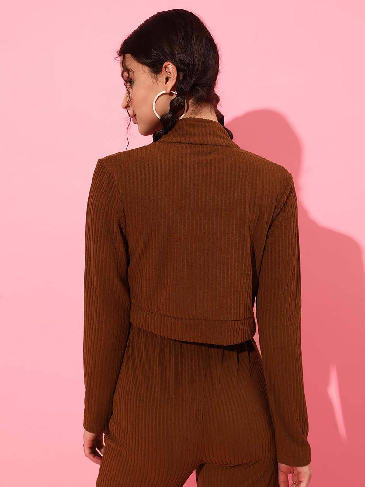 Brown Drop Needle Jacket | JC78 - view 5
