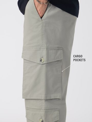 Buy Cargo Pants: Graphite Fade Men Cargo Pants Online F56