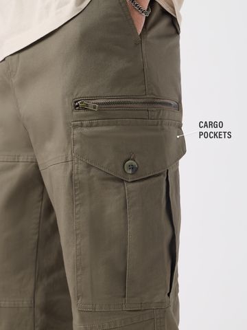 Buy Cargo Pants: Alpine Green Men Cargo Pants Online F56
