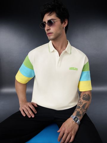 Buy TSS Originals: White Block Oversized Polos Online P09