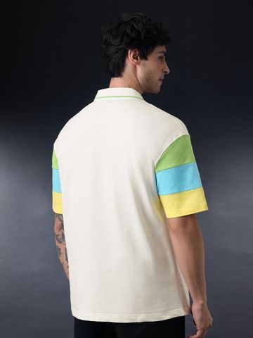 Buy TSS Originals: White Block Oversized Polos Online P09