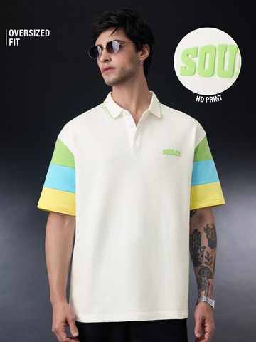Buy TSS Originals: White Block Oversized Polos Online P09