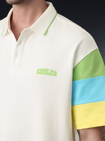Buy TSS Originals: White Block Oversized Polos Online P09