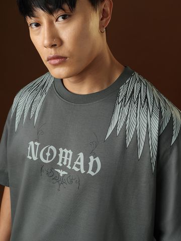Buy Nomad: Wings Men Oversized T-Shirt Online OS23