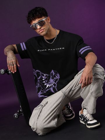 Buy Black Panther Panther Power Oversized T-Shirts Online OS23