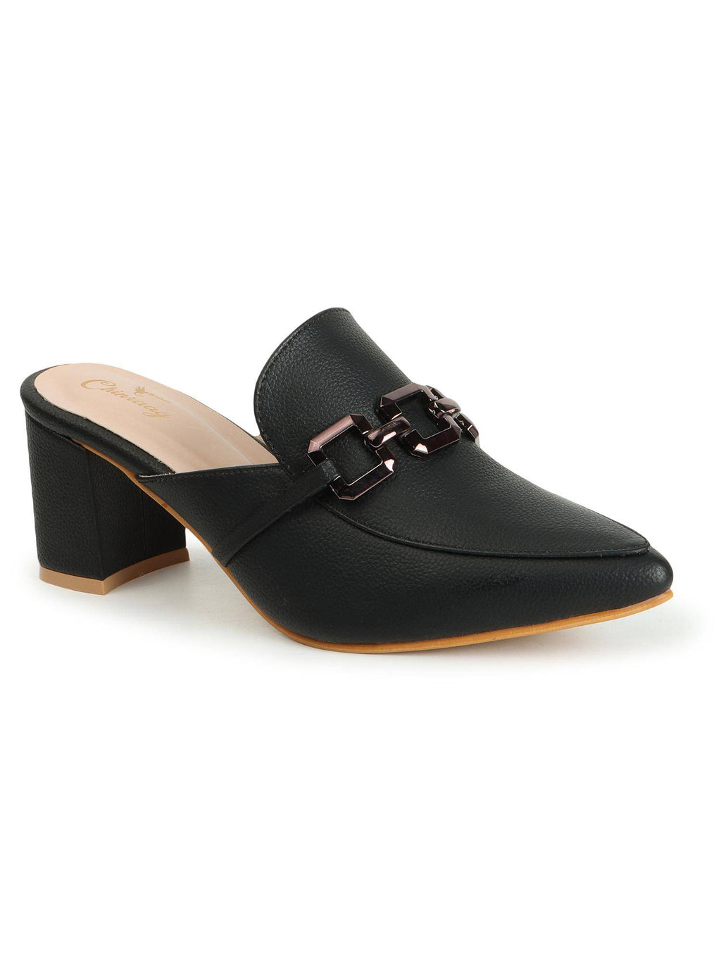 Women Black Synthetic Mules | H78 - view 3