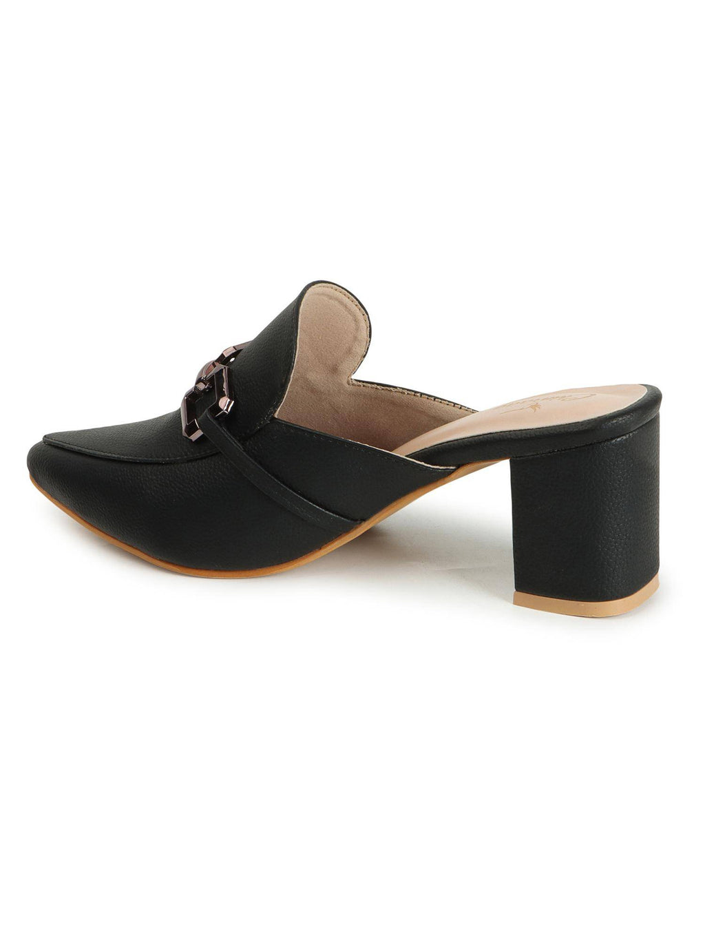 Women Black Synthetic Mules | H78 - view 5