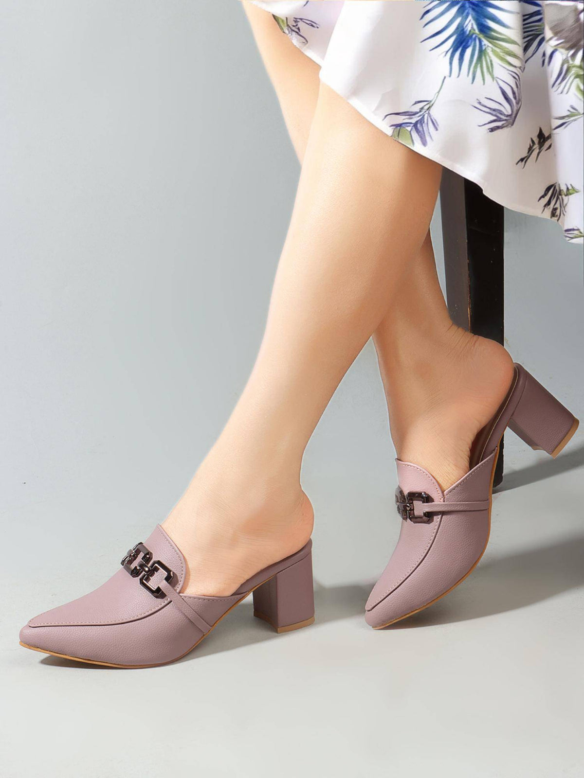Women Black Synthetic Mules | H78 - view 6