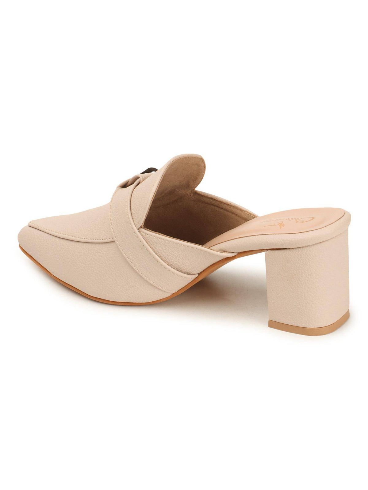 Women Cream Synthetic Mules | H78 - view 5