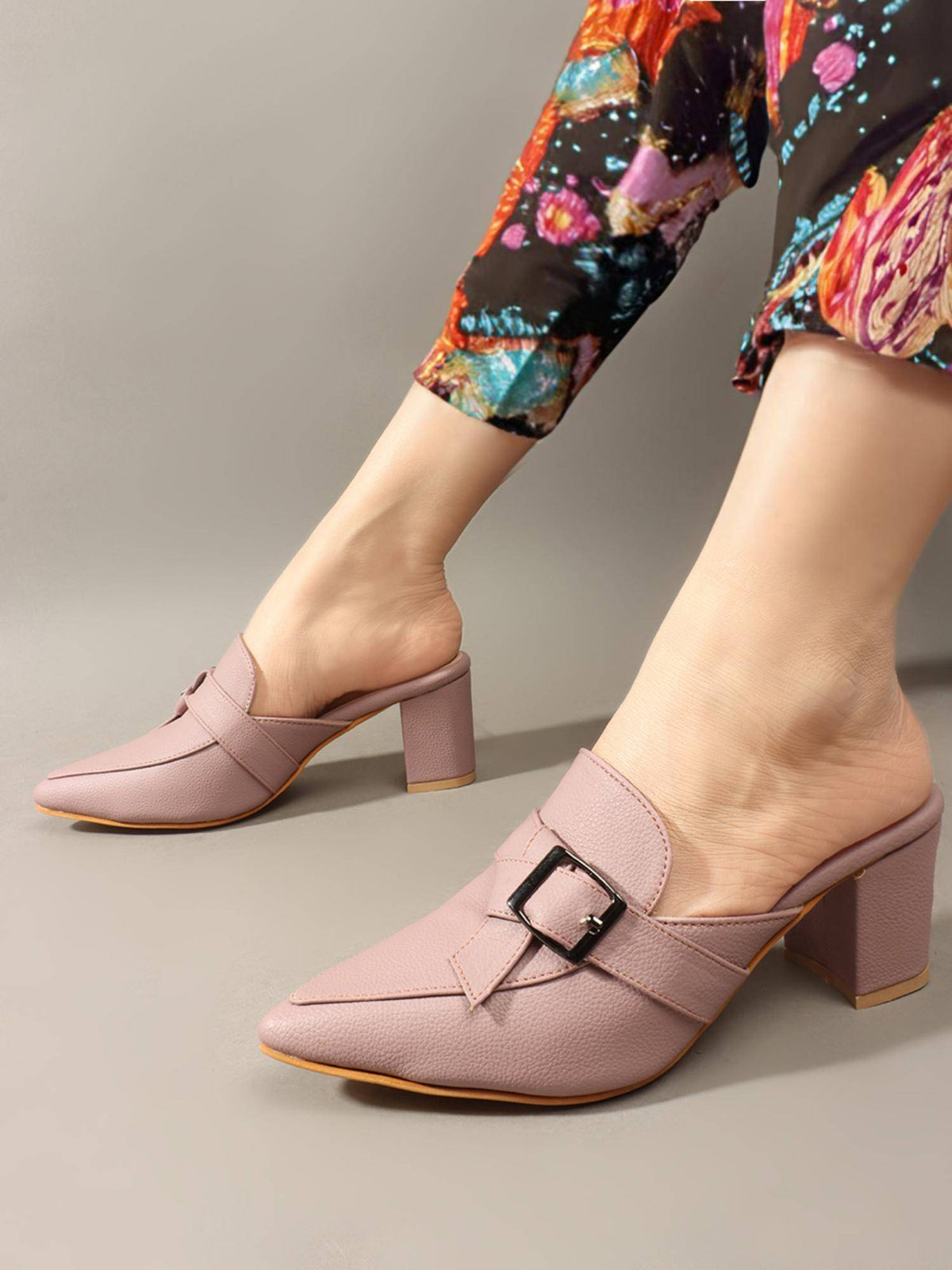 Women Cream Synthetic Mules | H78 - view 11
