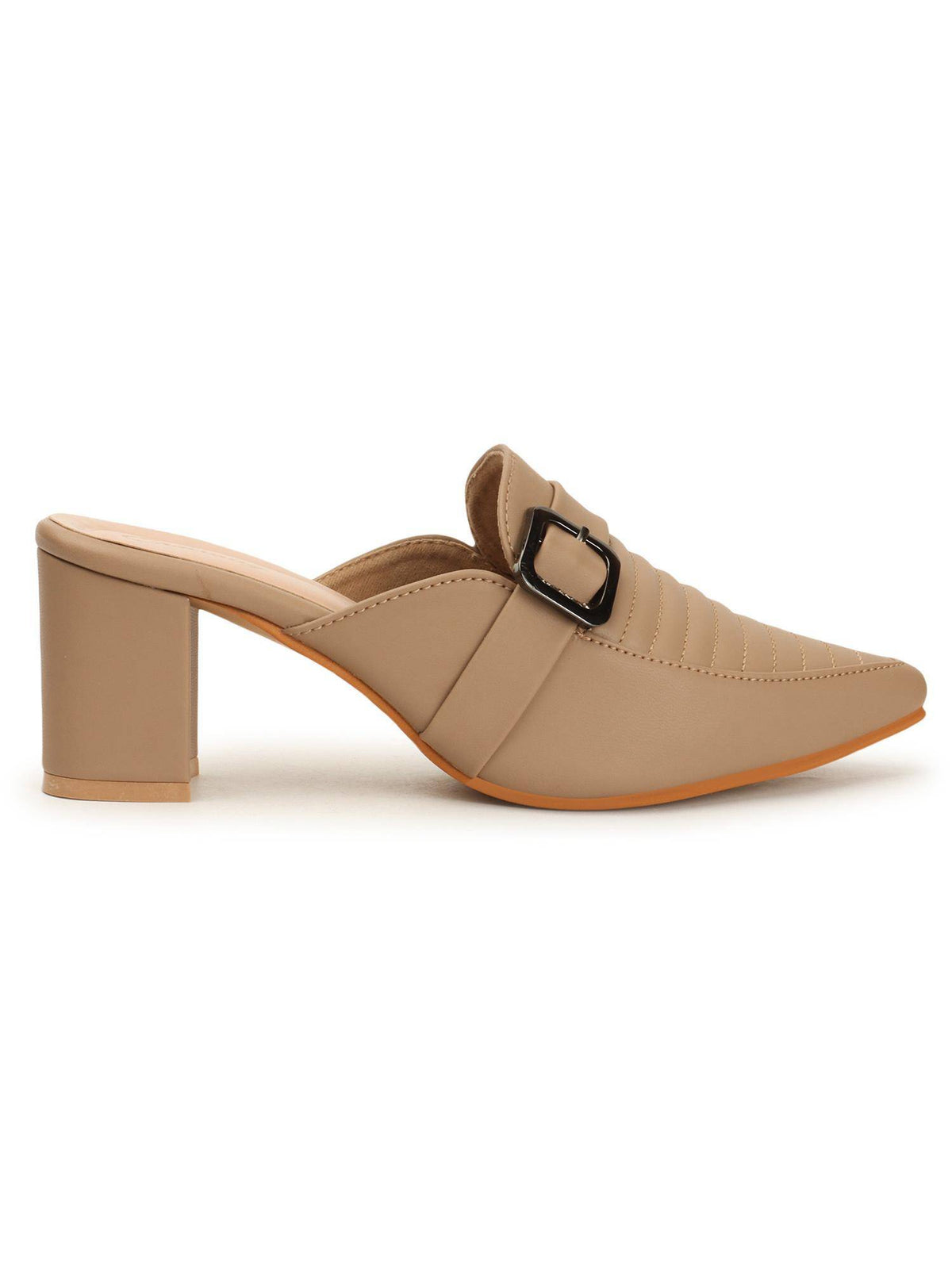 Women Beige Synthetic Mules | H78 - view 4
