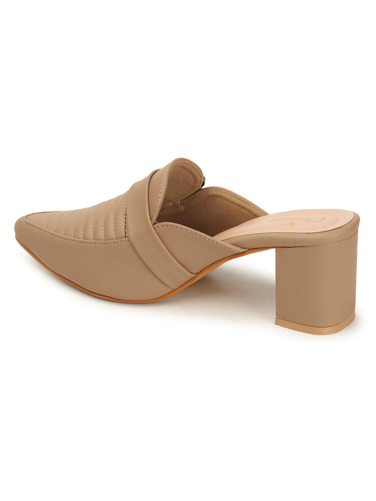 Women Beige Synthetic Mules | H78 - view 5