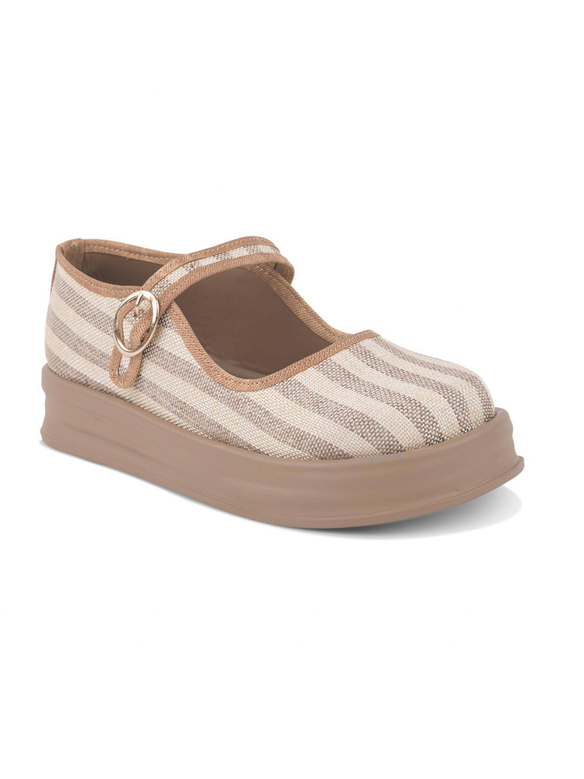 Stripe Beige Mary Jane Shoes | F61 - view 2
