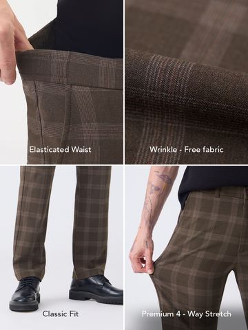 Buy Stretch Pants: Chestnut For Men Online F56