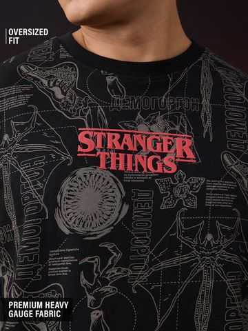 Buy Stranger Things: Logo Men Oversized T-Shirt Online OS23