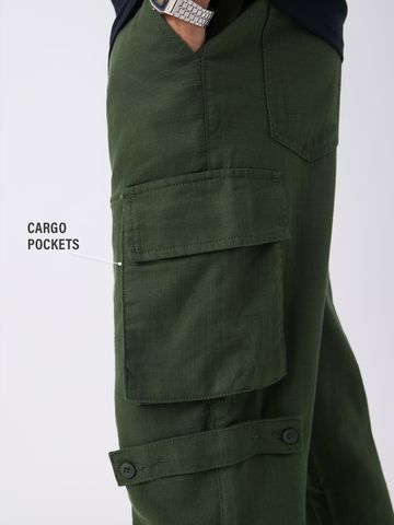 Buy Textured Cargo Pants: Forest Men Pants Online F56