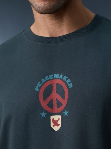 Buy DC: Peace Out Men Oversized T-Shirt Online OS23