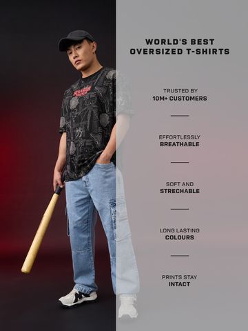 Buy Stranger Things: Logo Men Oversized T-Shirt Online OS23