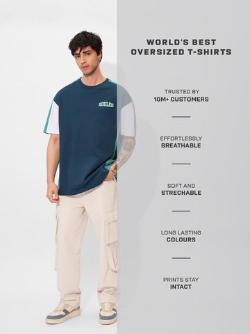 Buy Solids: Deep Sea Blue Oversized T-Shirts Online at The Souled Store. OS23