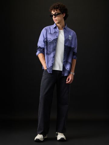 Buy Printed Shirt: Wanderer Men Relaxed Shirts Online C76
