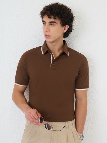 Buy Pique Polo: Biscuit Mens Polo Online P09