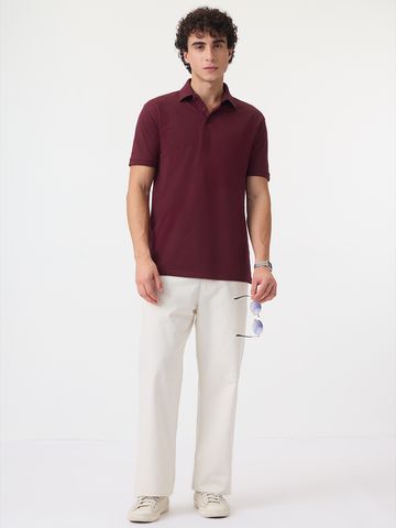 Buy Pique Polo: Sangria Mens Polo Online P09