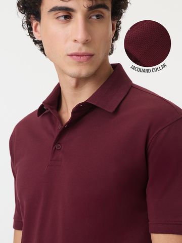 Buy Pique Polo: Sangria Mens Polo Online P09