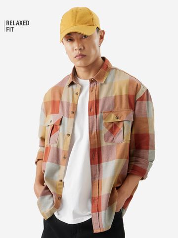 Buy Plaid: Autum Gaze Men Relaxed Shirts Online C76