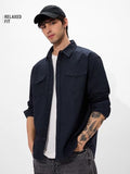 Buy Solids: Classic Indigo Men's Utility Shirts Online C76