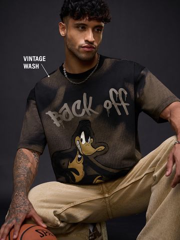 Buy Looney Tunes: Back Off Men Oversized Fit T-shirts Online OS23