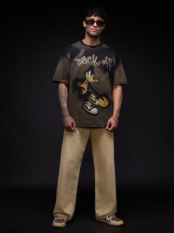 Buy Looney Tunes: Back Off Men Oversized Fit T-shirts Online OS23