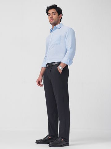 Buy Pleated Pants: Regal Navy Men Pants Online F56