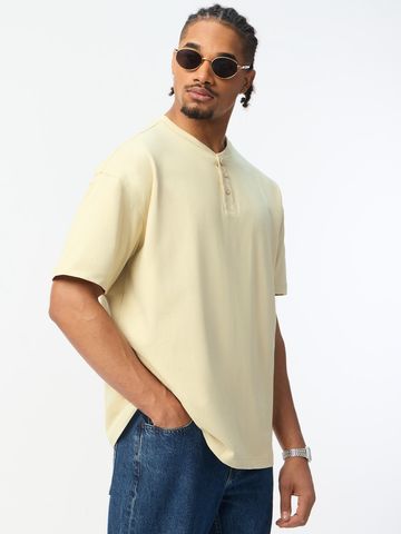 Buy Oversized Polo: Latte Men Oversized Polo Online P09