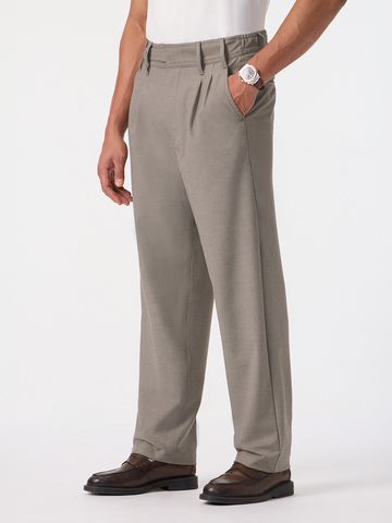 Buy Korean Pants: Taupe Men Super Flex Pants Online F56
