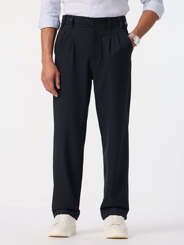 Buy Korean Pants: Indigo Stripes Men Korean Pants Online F56