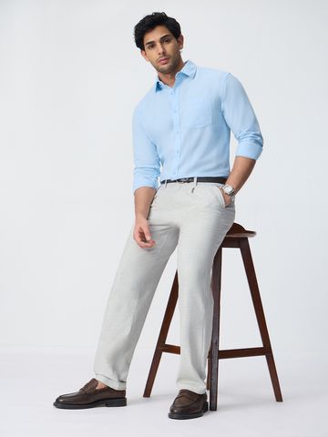 Buy Pleated Pants: Platinum Men Pants Online F56