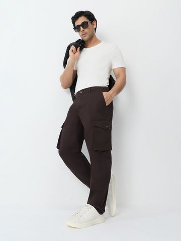 Buy Cargo Pants: Espresso Men Cargo Pant Online F56