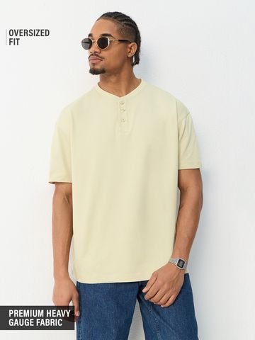 Buy Oversized Polo: Latte Men Oversized Polo Online P09