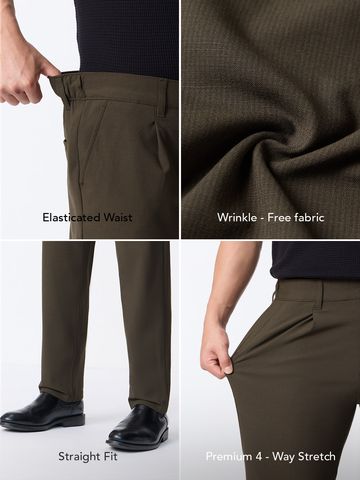 Buy Pleated Pants: Magnum Men Pants Online F56