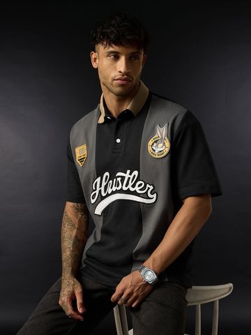 Buy Looney Tunes: Let's Hustle Men Oversized Polo Online P09