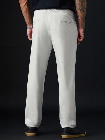 Buy Pleated Pants: Ivory Men Pants Online F56