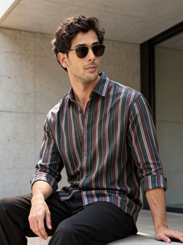 Buy Striped Shirt: Amazonia Men Relaxed Shirts Online C76