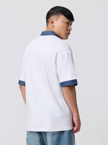 Buy Oversized Polo: Cyan Men Oversized Polo Online P09